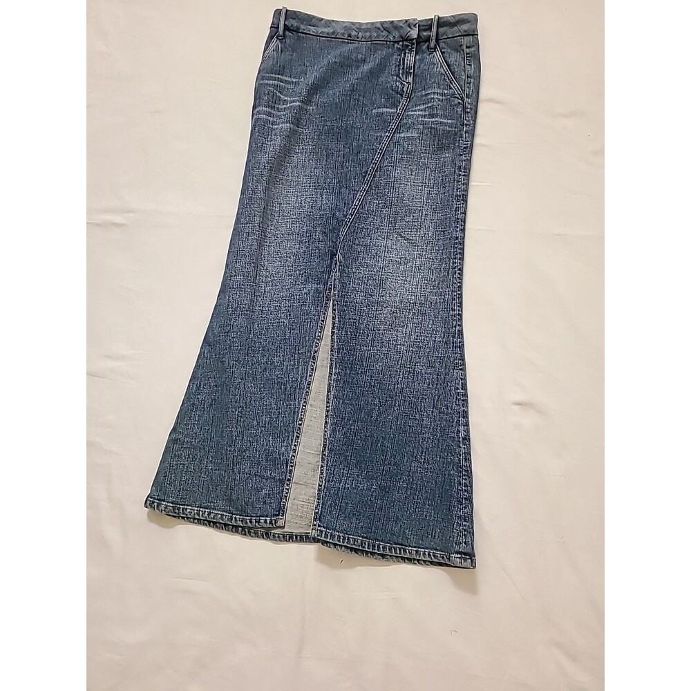 Joie denim Side fly skirt blue distressed butterfly beachy fun Upcycled By Kenni